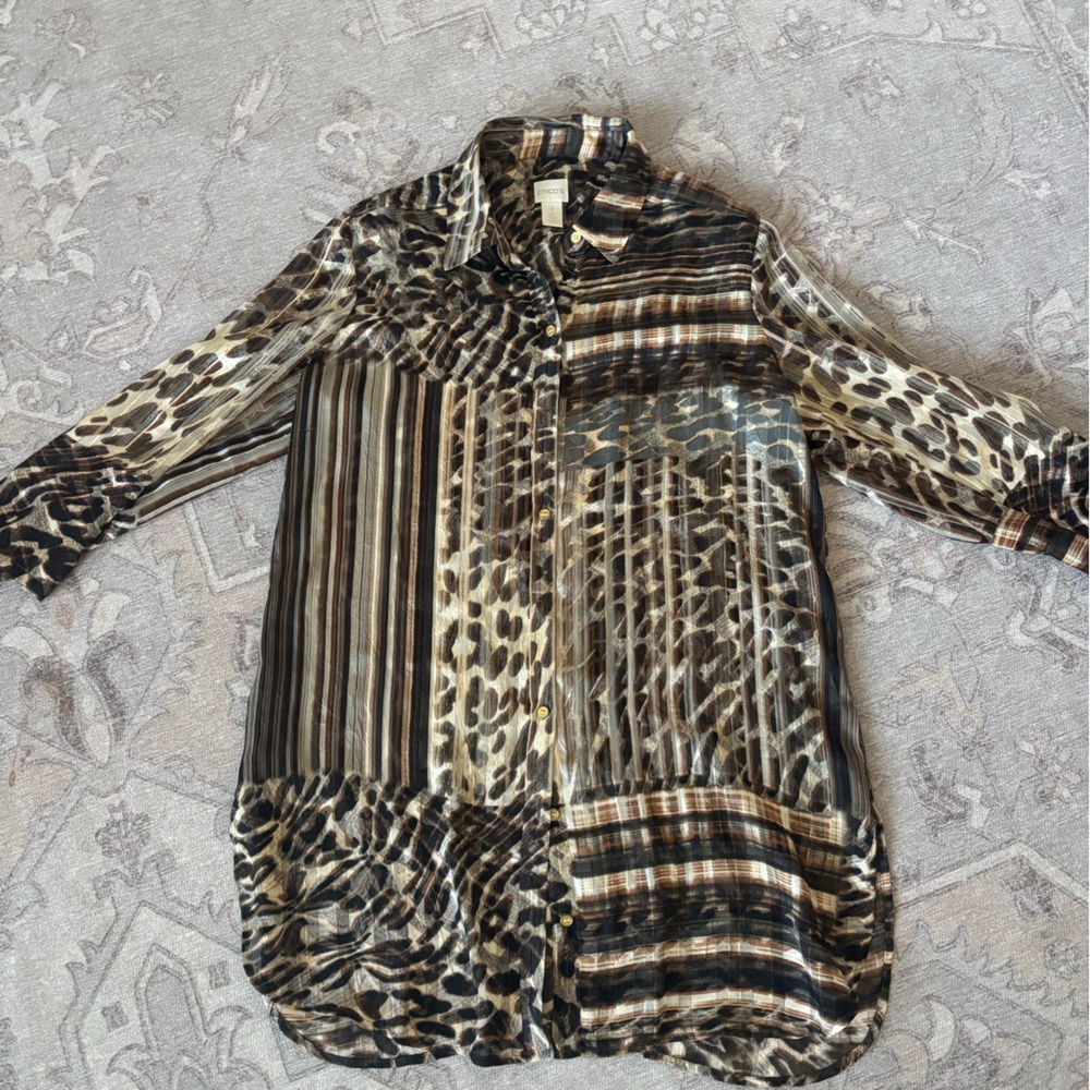 Chico's Multicolor Animal Print Blouse